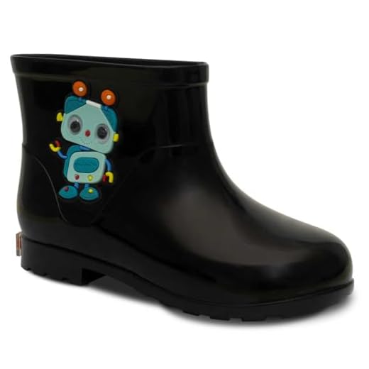 Bota Infantil Galocha Masculina Nº 21 ao 26 Impermeavel Menino Robo 09.34 (Preto, BR, Criança de 1 a 3 anos, Numérico, 22)