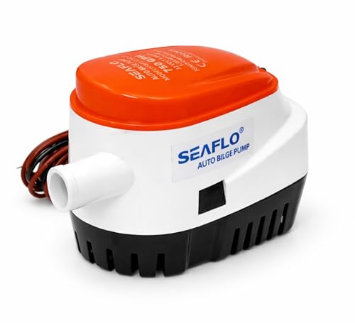Image of SEAFLO 06-Series Automatic Bilge Pump - 12V DC, 750 GPH, Built-In Float Switch, Fully Submersible, Marine-Grade Durable Construction, Easy Installation for Boat and Marine Applications