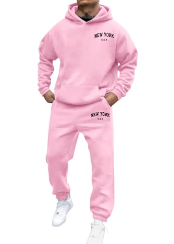 shownicer Survêtement Homme à Capuche Ensemble Jogging 2 Pièces Track Suit Sweat Hoodies et Pantalon Manches Longues Ample et Confortable Combinaison de...