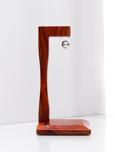 Image of Diwali Gift Tensegrity New Year Gift for Home & Office Decor, Made with Solid Wood, Anti-Gravity, Magnetic Floating Ball, Table Top, Vintage Brown Surface