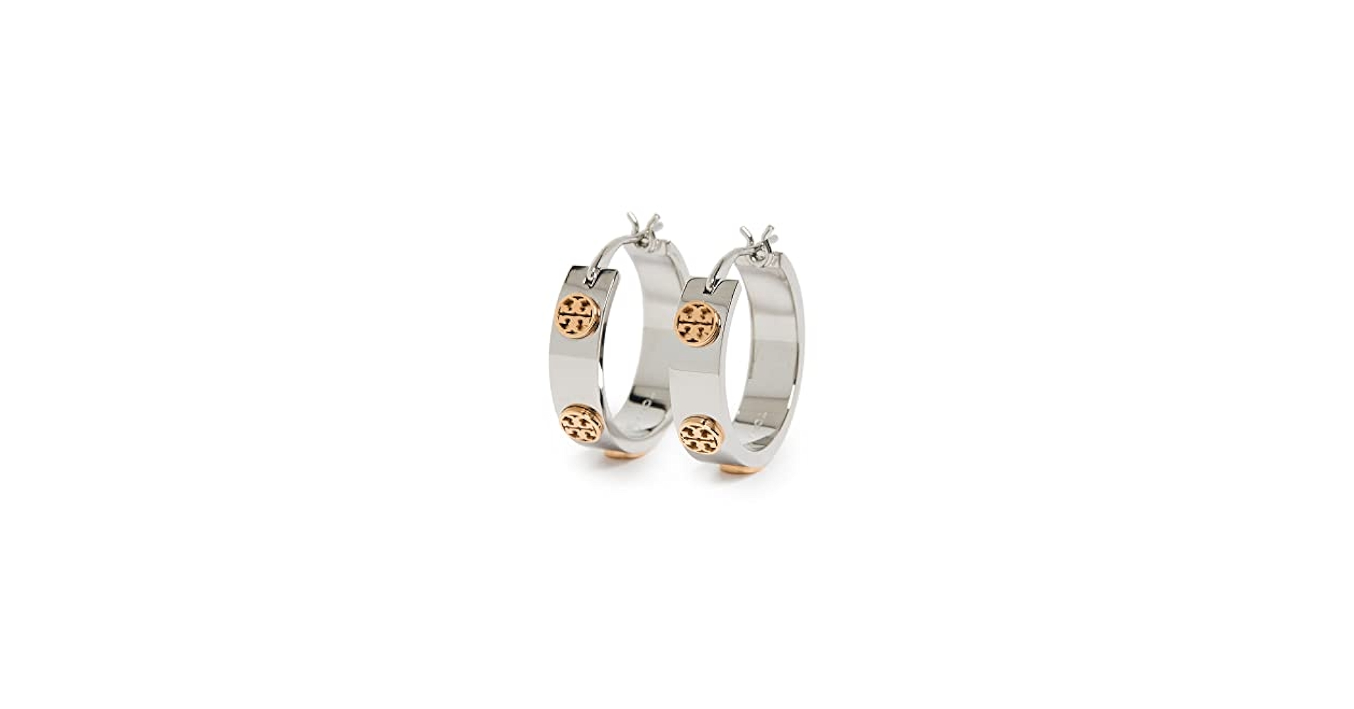 Amazon.com: Tory Burch Women's Miller Stud Hoop Earrings