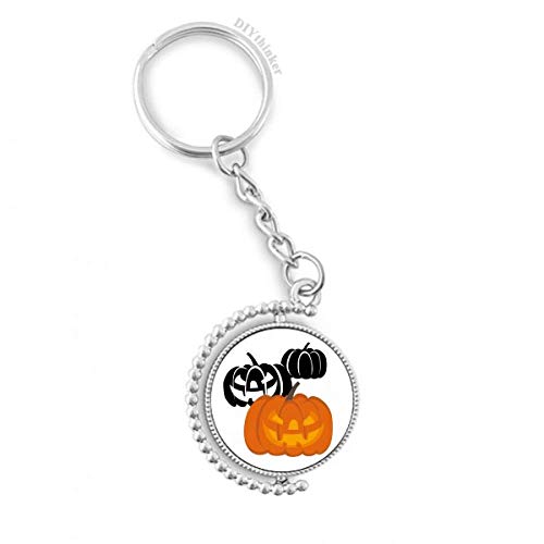 Porte-clé Halloween rotatif Trois Pumpkins, une attention colorée pour vos proches