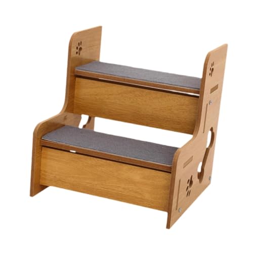 窓のためのカーペットドッグランプ付きポータブルの木製のペットの階段高ベッドソファー