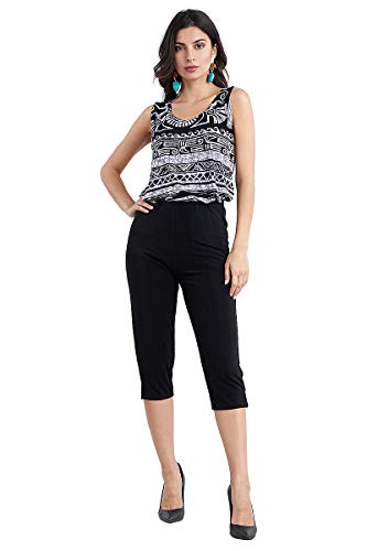 Jostar Women's Casual Capri Pants - Elastic Waist Stretchy Slim Fit Pull On Wrinkle Free Fabric Side Slit Cropped Trouser3