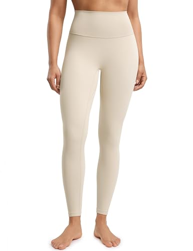 ENERBLOOM No Front Seam Workout Leggings 25" Pants Khaki Large