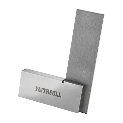 Équerre de menuisier Faithfull Engineers en acier 50 mm (2 po) – Lame en acier trempé rectifiée avec précision, outil de marquage, de mesure et de...