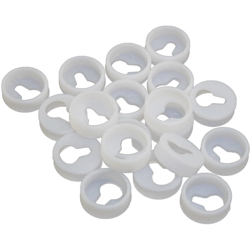 Image of 50PCS Picture Frame Accessory Latch Invisible Gourd Hanging Picture Latch White Furniture Hardware Round Latch Plastic Locking Hole Hanging Plate for Hanging Wall Art Photo Clock Logo
