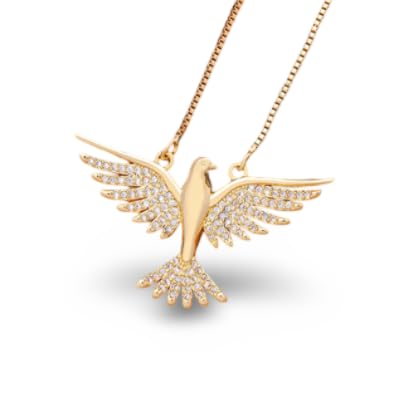 Pendentif oiseau aigle volant et chouette en collier mixte pour anniversaire
