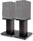 12 Inch (30CM)- Pair- Wood Speaker Stands for Home-Cinema HiFi Desktop and Satellite Speakers Monitor Stands
