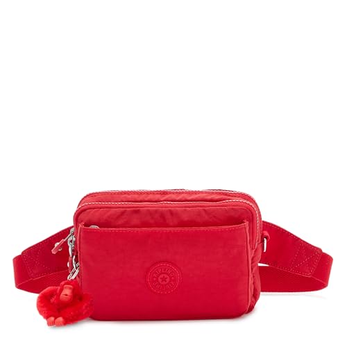 Image of Kipling Women's Abanu Medium Crossbody Bag, Lightweight, Adjustable Nylon Waist Pack with Multi-Compartment Zip Pockets