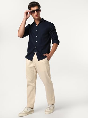 Image of Urbano Fashion Men's Straight Fit Mid Rise Cotton Casual Chinos Trousers Stretch