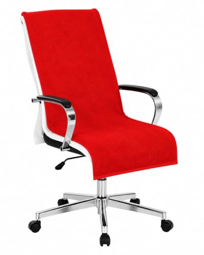 Image of ROMAN HOME Car & Office Chair Towel with 2 Tie Knots| Super Soft 400 GSM (2, red)