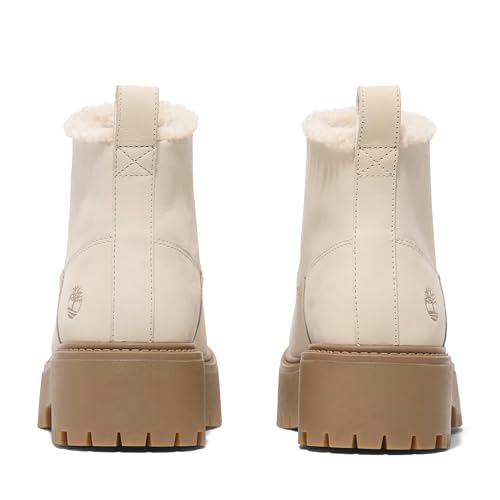 Timberland Timberland Women's Stone Street Mid Warm Lined Boot, Natural Nubuck, 6.5 Wide