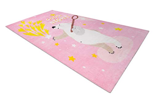 Tapis rose 140x190 Play Ours G4016-5 à texture douce