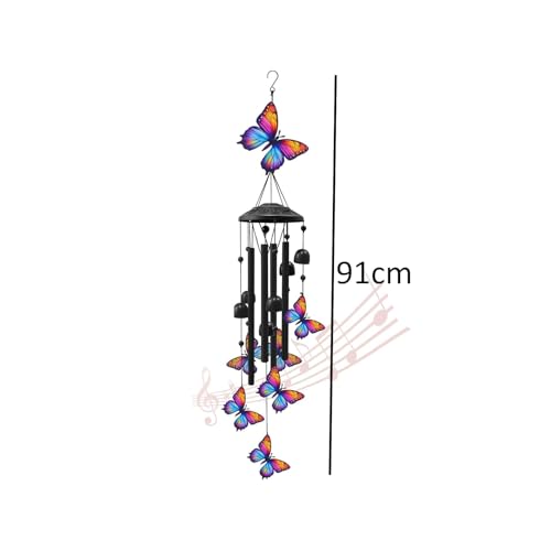 Éolienne décorative en métal avec carillons imperméables extérieurs - 5