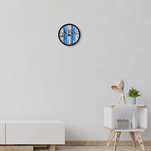 Image of Amazon Brand - Solimo 12-inch Wall Clock - Designer (Silent Movement, Black Frame)