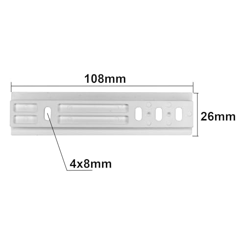 cyclingcolors 1x Türmontageset Schleppscharnier kompatibel mit Kühlschrank Universal Scharnier inkl. Befestigungsmaterial Kunststoff weiß