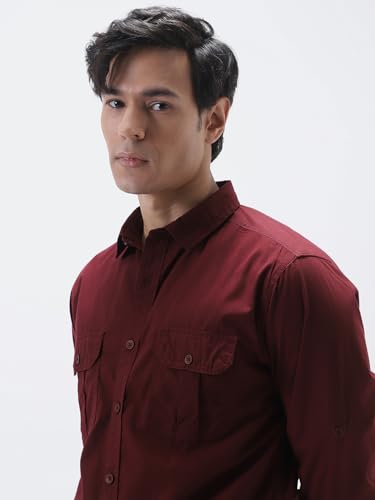 Image of Urbano Fashion Men's Cotton Full Sleeve Regular Fit Casual Solid Shirt