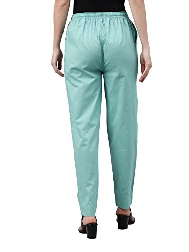 Image of GO COLORS Soft Cotton Pant Full Length for Women| Breathable, Mid Rise