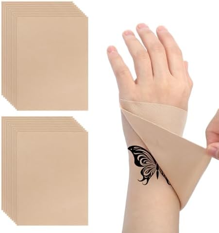 PASDUCHAS 20 PCS Ultra Thin Tattoo Cover Up Patch, Cuttable Invisible Tatoo Scar to Cover Up Tape