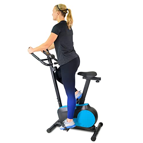 Vélo d'appartement TEMPO Roue d'inertie 3kg - 8 niveaux de résistance, Capteurs Pouls, Ecran d'entraînement, Réglable Cover