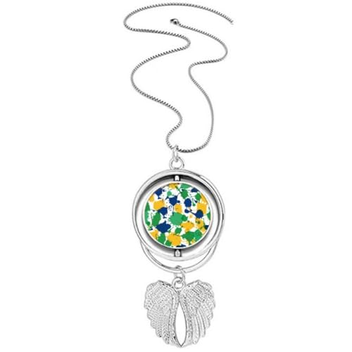 Collier pendentif ailes d'ange impression Brésil bijou tendance pendentif brésilien mixte
