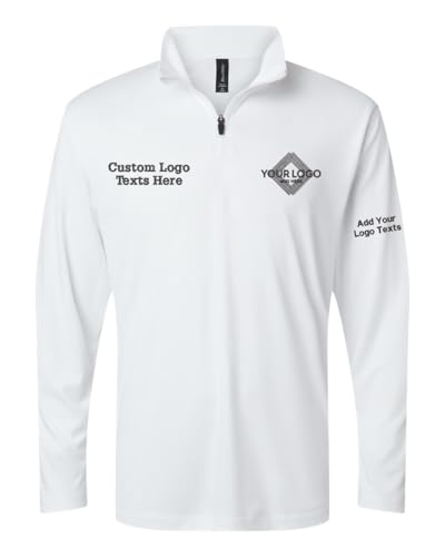 Custom Allpro Embroidery Stitching Personalized Logo Texts Men Performance Quarter Zip Pullover 418702