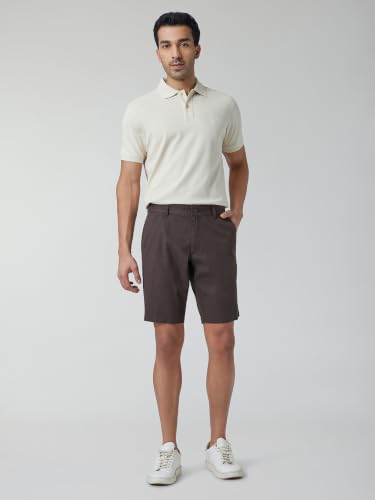 Image of XYXX Men's Element Chino Shorts | Solid Straight Fit | 100% Cotton with Dual Pockets & Plus Sizes