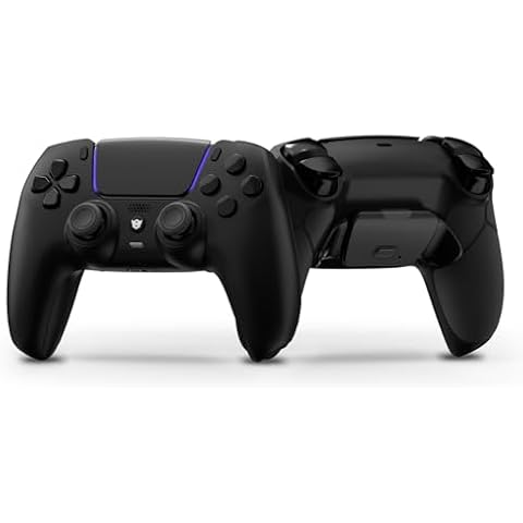 HEXGAMING HEX Esports Rival Elite Controller 2 Paddles & Interchangeable Thumbsticks & Hair Trigger Compatible with ps5 Customized Game Controller PC Wireless FPS Gamepad - Black Cover