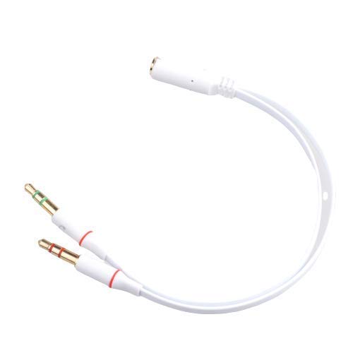 3.5mm Jack 1 Male to 2 Female Stereo Headphone Earphone Jack Y Splitter Audio Adapter Cable (White)-image-14
