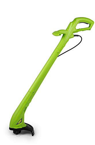 Kinzo Cortabordes de césped eléctrico – Recortadora de césped – Trabajo de jardín – 230 V – 250 W – Cable de 35 cm – Desbrozadora para jardín y césped