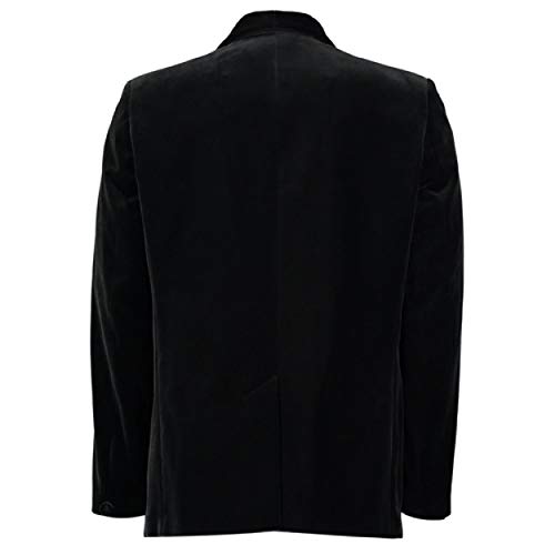 Mens Double Breasted Smoking Jackets Black Velvet Smoking Jackets Christmas Evening Party Wear Blazers Coat Jacket (S) #TOP1