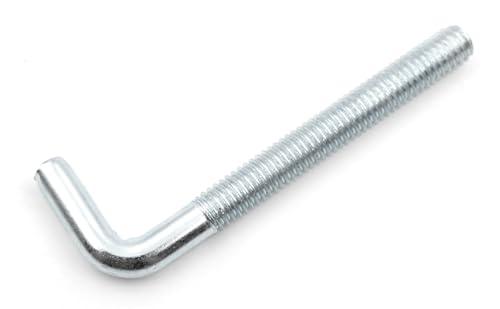 Design61 10 ganchos de rosca rectos M6 x 60 mm, gancho de pared, gancho giratorio con rosca para atornillar para pared y techo, galvanizado, fijación para cuerdas, cadenas, lámparas y plantas