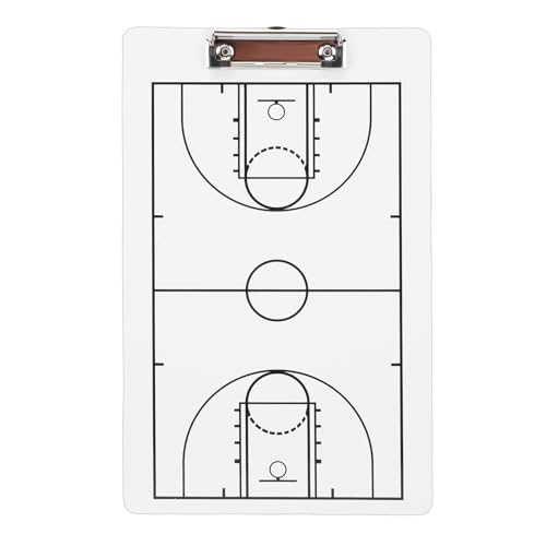 Fafeims Tablero de Entrenamiento de Baloncesto, Pizarra Blanca de Estrategia con Portapapeles de Entrenamiento de Borrado en Seco de PVC para Jugadores, de Planificación