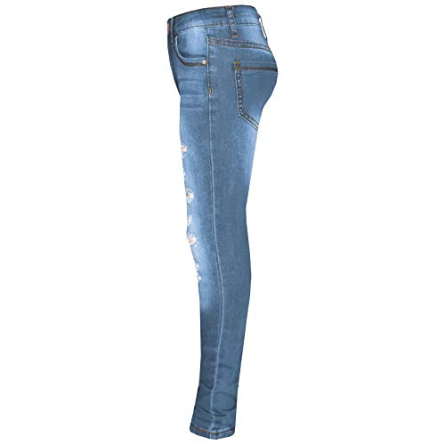 Jeans Lightweight Denim Ripped Pants Comfort Skinny Stretch Jeans Trendy Stretchable Pants for Girls Age 3-143