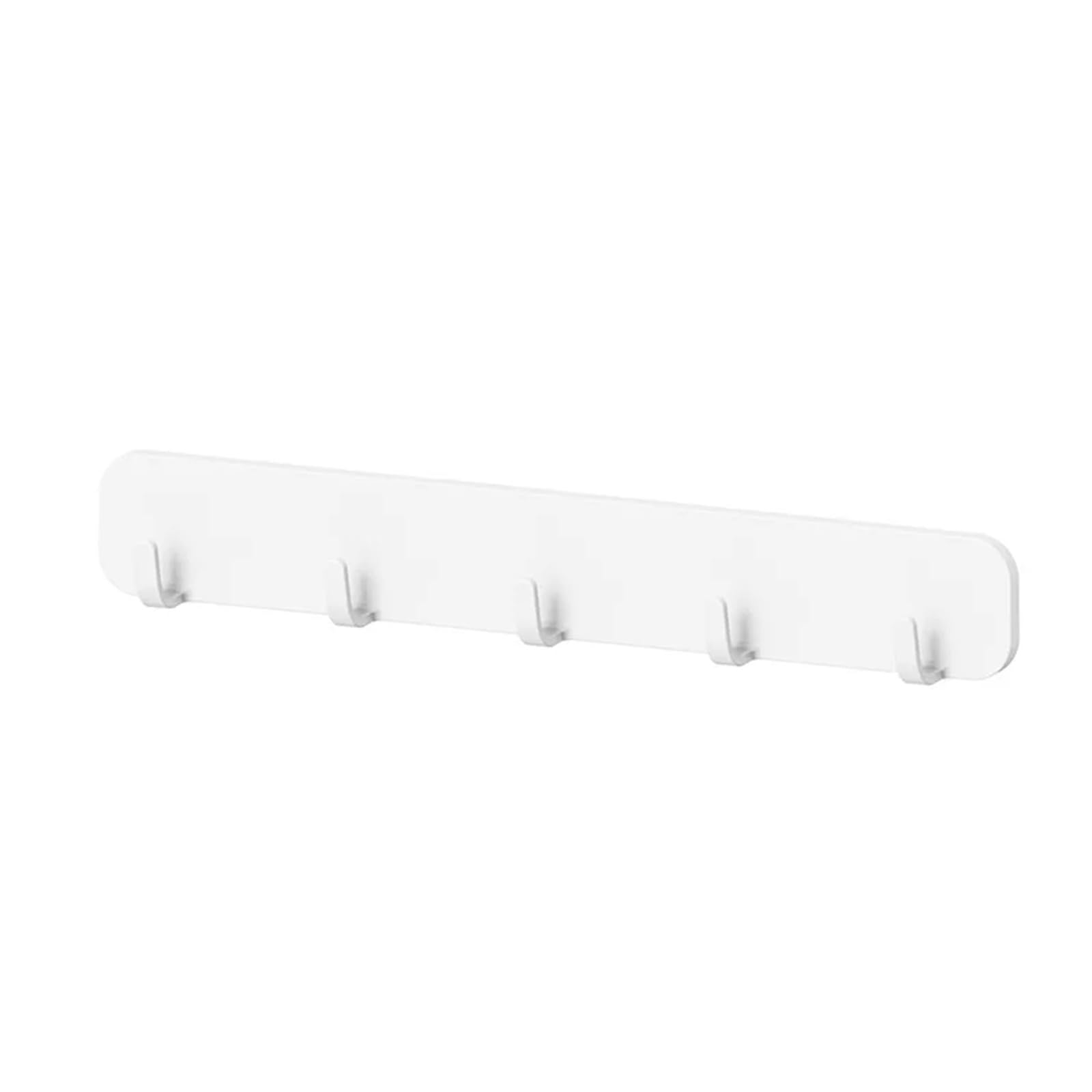 Dhetye White 5 Hooks Coat Rack Wall Hooks Coat Rack,Wall Hooks,Punching Hook Door Back Row Strong Viscose Kitchen(White 5 Hooks)