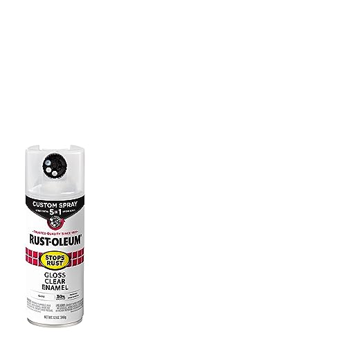 Rust-Oleum 376885 Stops Rust Custom Spray 5-in-1 Spray Paint, 12 oz, Gloss Clear