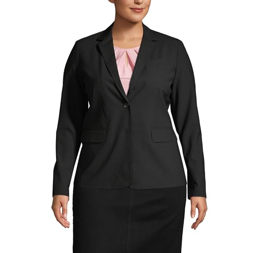 Lands' End Women's Washable Wool Two Button Traditional Blazer3