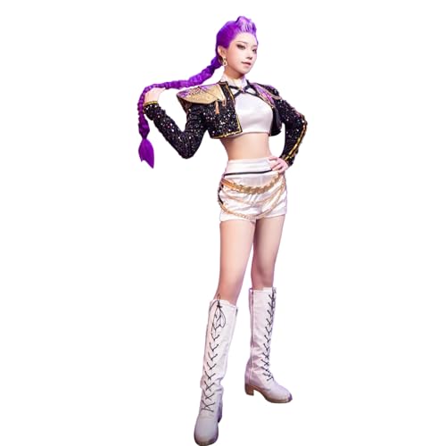 CR ROLECOS Rumi - Disfraz de cantantes pop para niñas, disfraz de Halloween, talla S