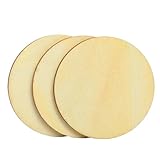 100 Stück Naturholzscheiben, rund, unvollendet, blanke Bretter, Kreise, Holzscheiben, Basteln, Untersetzer, Malerei, Gravur, Heimdekoration FüR Diy Handwerk