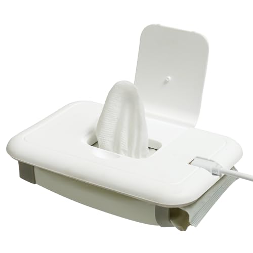 Image of Phanpy Portable Baby Wipe Warmer, Baby Wet Wipes Dispenser, Wipes Warmer for Newborn Baby, Top Fast Heating and Thermostatic Design, Portable USB Cable