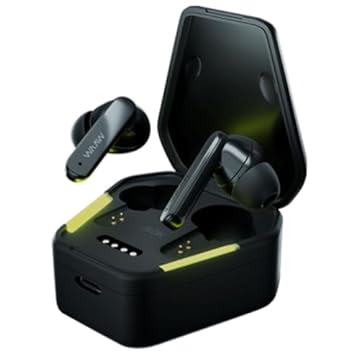 WAAW by ALOK ENERGY 100EBG - Fone de Ouvido Bluetooth, TWS, Intra-Auricular Com Modo Gamer e Resistente à Água IPX4, Preto e Verde, P, M, G