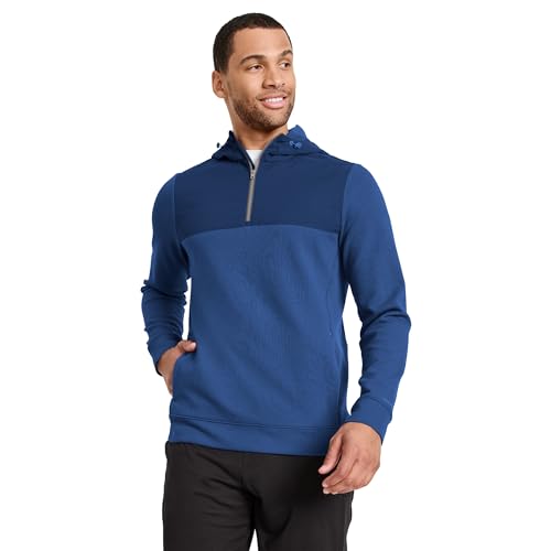 Jockey Men's Activewear EVERACTIVE Mixed Media 1/2 Zip Hoodie