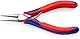 KNIPEX Elektronik-Greifzange mit Mehrkomponenten-Hüllen spiegelpoliert 145 mm, 35 62 145