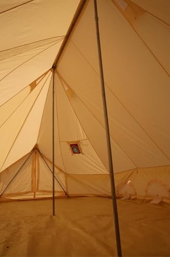 Carpa Bell de Algodón Impermeable 6x4m para 8-12 Personas miniatura 6