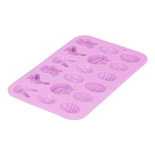 Molde de Chocolate de Pascua - 18 Cavidades Antiadherente,Figura de Conejo de Pascua para Chocolate de Silicona - Para Brownie, Gominolas, Postres, Fondant, Pudin, Gelatina y Principiantes