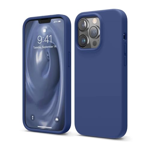 Image of Liquid Silicone Case Compatible for iPhone 13 Pro | Slim Back Cover | Soft Touch Bumper | Shockproof Drop Protection | Microfiber Cloth Inside | Sleek Solid Design
