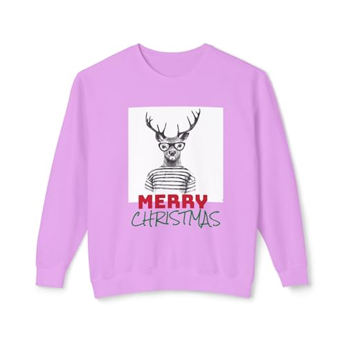 Christmas Reindeer Sweatshirt, Unisex Holiday Apparel, Festive Winter Clothing, Cozy Crewneck, Merry