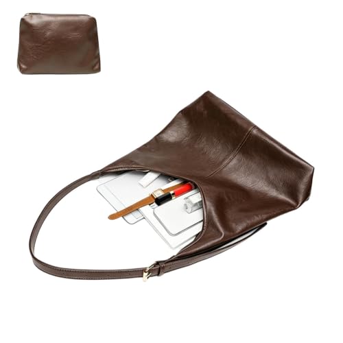 Bolso Hobo de Piel plegable y retro