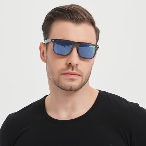 Image of DUCO Polarized Sunglasses for Men Sun glasses All Carbon Fiber Frame 100% UV Protection for Driving Running Fishing DC8325